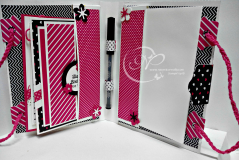 Filled Card holder with Pretty Paper patterns Cards.